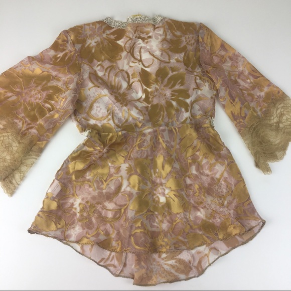 Anthro Catherine Malandrino burnout lace empire top S XS - Picture 6 of 9